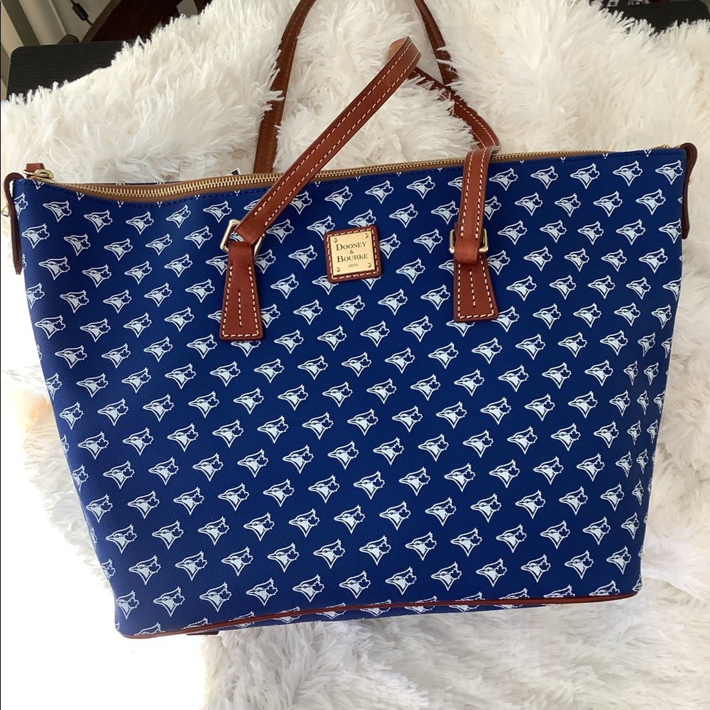 Dooney and Bourke Toronto Blue Jays blue and white tote